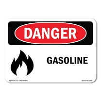 SignMission OS-DS-A-1824-L-2020 18 x 24 in. OSHA Danger Sign - Gasoline