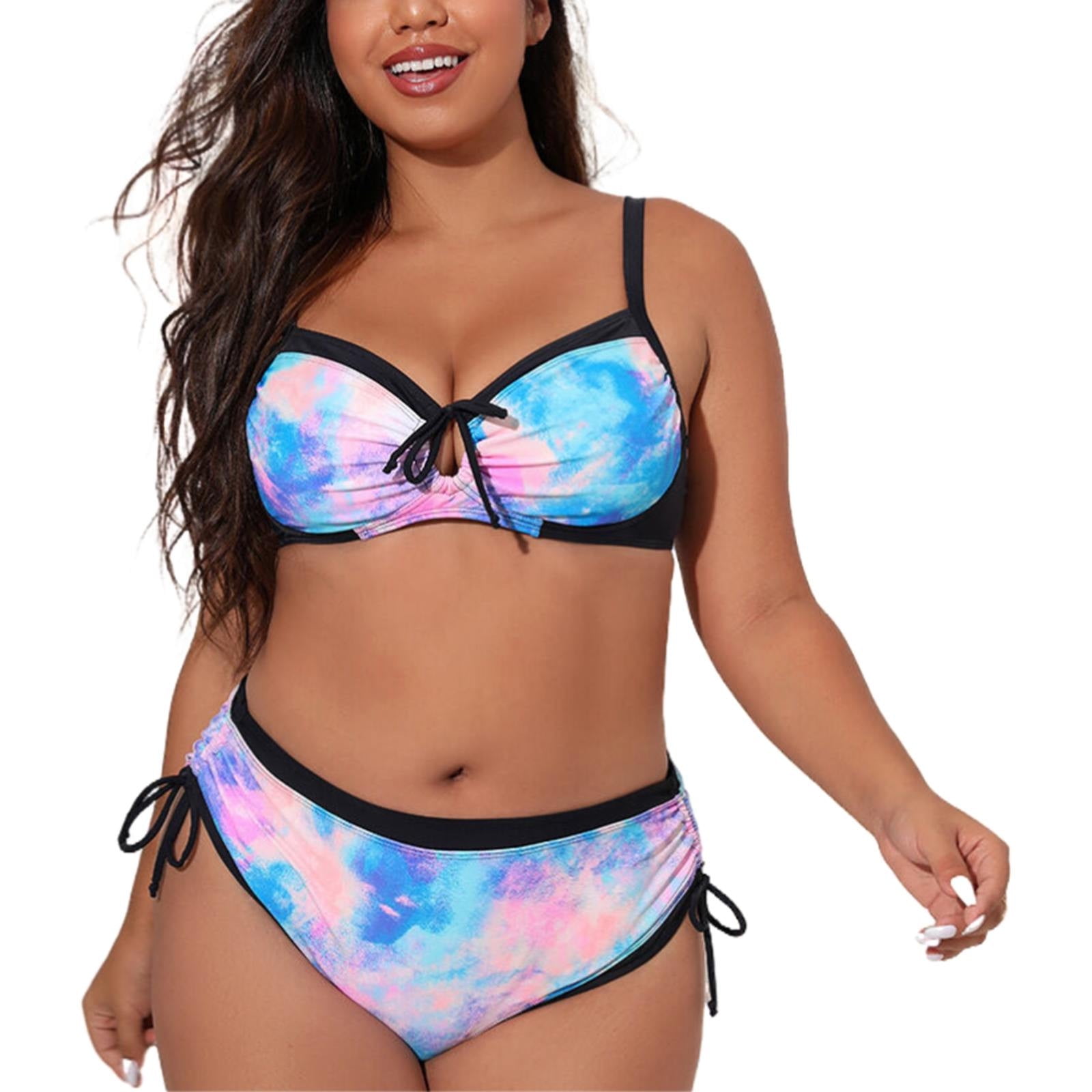 LUOGENLI Swimsuit for Women 2024 2026 Bikini Three Color Printed