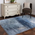 thumbnail image 3 of Blue Runner Rug 2.7x5 FT, Non Slip Entryway Carpet, Retro Oil Painting Modern Abstract Art Aesthetics Washable Soft Floor Carpet Entrance Mat Non-Shedding Throw Rug for Hallway Laundry Room Bedside, 3 of 9
