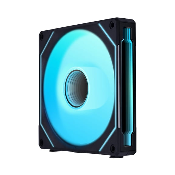 Lian Li UNI Fan SL-Infinity 140mm Reverse Blade-Single Pack-ARGB Fan-Daisy-Chain Design-Infinity Mirror-Customizable Lighting Effects-Without Controller-Black-(14RSLIN1B)