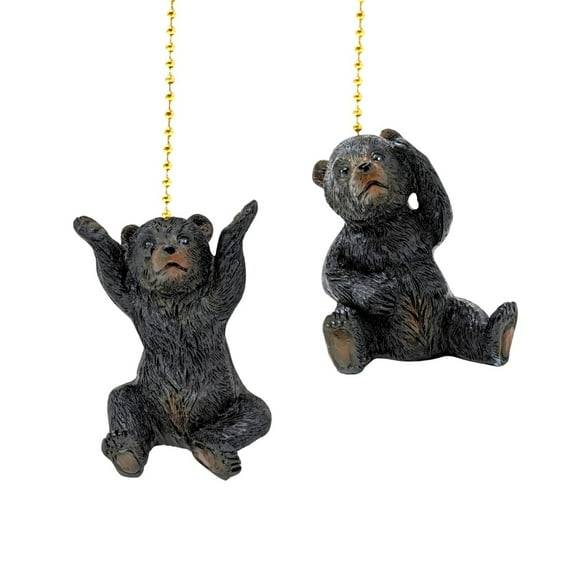 Ceiling Fan Pull Ornament with A pair of adorable black bears