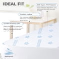 thumbnail image 2 of Comfy Bamboo World Fiber Cooling Mattress Protector Twin Bed Size, Waterproof & Hypoallergenic, 2 of 8