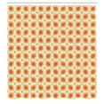 thumbnail image 3 of Ambesonne Vintage Shower Curtain, 70s Boho Geometric, 69"Wx84"L, Orange Cream, 3 of 5