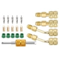 thumbnail image 1 of TAPDRA R410A Mini Split Adapter Set Brass Construction With Valve Core Remover Gaskets For HVAC Systems Refrigeration Services, 1 of 4