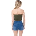 thumbnail image 5 of MixMatchy Women's Sexy Frill Knot Front Knit Strapless / Strap Tube Crop Top, 5 of 6