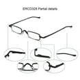 thumbnail image 3 of Mini Reading Glasses EYE ZOOM 2 Pack Metal Small Readers Light Portable Clip Case, Black, Gunmetal, +2.50, 3 of 5