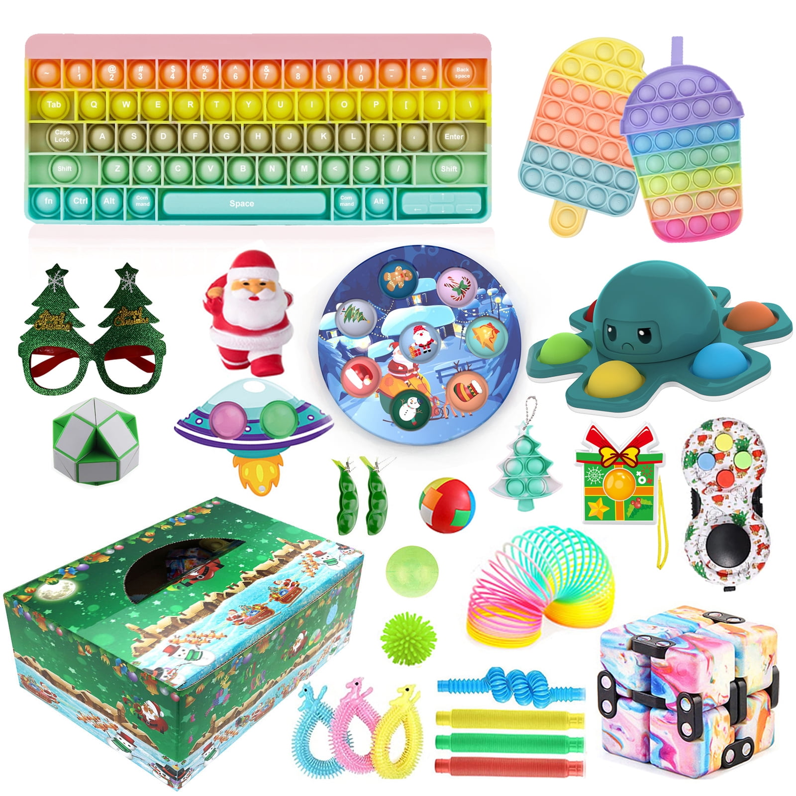 Biekopu Advent Calendars 2021 Fidget Toy Packs for Kid, Fidget Toy Box