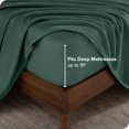 thumbnail image 4 of Bare Home Microplush Fleece Sheet Set - Ultra Soft - Deep Pocket - Twin XL, Forest Green, 4 of 7