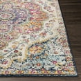 thumbnail image 4 of BoutiqueRugs Simsbury Oriental Medallion Area Rug - Farmhouse Traditional Floral Carpet for Living Room - Navy, Fuchsia, Gray - 6'7" x 9', 4 of 19