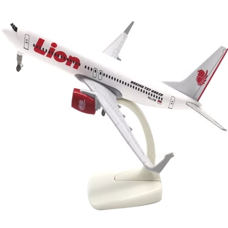 20cm Diecast Alloy 1/350 Scale Lion Air B737 Aircraft Model Toy Gift TAPDRA Spare Part