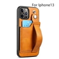 thumbnail image 2 of PU Leather Phone Protective Cover for  13/ Pro/ Pro Max/ mini   12/ Pro (6.1)/ mini (5.4)/ Pro Max (6.7)  Soft Mobile Phone 3-in-1 Wrist Band Card Holder, 2 of 8