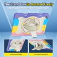 thumbnail image 6 of 3in1 Rotating Stand Case for Samsung Galaxy Tab A9+/A9 Plus 11 inch 2023 SM-X210/X216/X218 with Hand/Shoulder Strap, Shockproof Rugged, Pink, 6 of 7