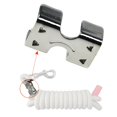 thumbnail image 2 of Bunblic Double Rope Clamp Twisted or Braided Rope Metal Loop End Clip Cord Practical Dog Leashes Hardware String Fastener Metal Clip, 2 of 8