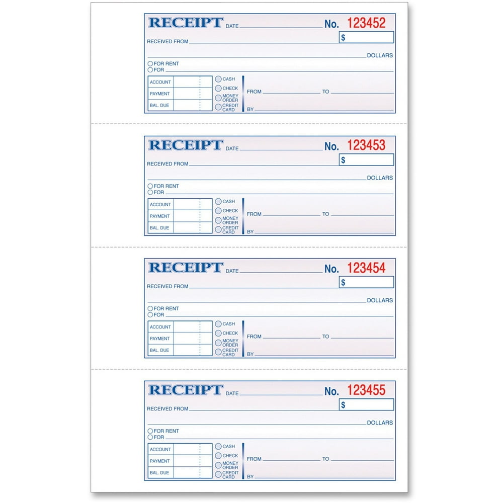 TOPS Money/Rent Receipt Book, 1 Each (Quantity)