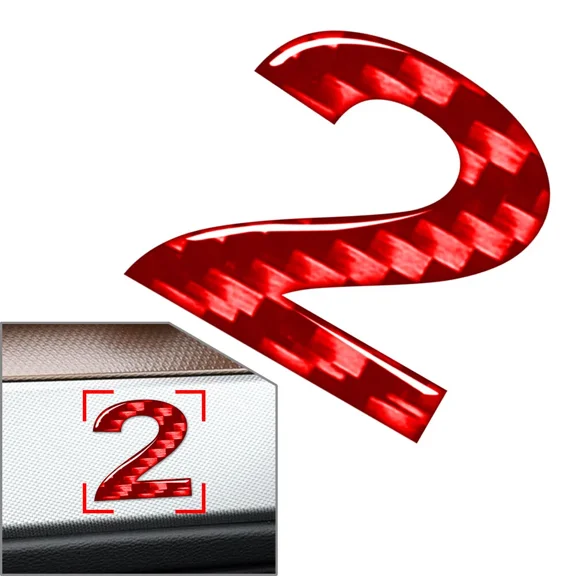 Window Door Wall Car Badge Emblem Number 2 Signs Decals Stickers