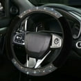 thumbnail image 3 of Bling Fluffy Steering Wheel Cover for Women, Rhinestone Diamond Sparkling Fur Steering Wheel Protector Elastic Steering Wheel Covers Winter Warm Universal Fit 14-15 Inches, 3 of 6