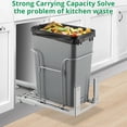 thumbnail image 4 of Qinaqin Stainless Steel Slide Out Garbage Can Estante para 30L Trash Pull Under Gabinete Sink (NO Can), 4 of 7