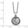 thumbnail image 5 of Sterling Silver Brushed Heart Pendant Necklace, 5 of 5