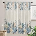thumbnail image 2 of Christmas Eucalyptus Kitchen Curtain 2 Panels Curtains 84 Inch Length, Curtains Rod Pocket Curtains Window Drapes Treatment Window Cafe Curtains 52''''x84'''' Winter Snowflake Farmhouse Flower, 2 of 5
