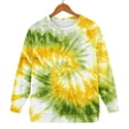 thumbnail image 4 of Bovemsi Womens Sweatshirts Women's Tie Dye Patterned Sweatshirt Round Neck Oversized Novel Interesting Fall Fashion Outfits 2025 Clothes, 4 of 9