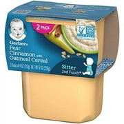 Gerber Baby Food 2nd Foods, Mixed Cereal, Pears & Cinnamon with Oatmeal Puree, 4 oz Tubs, 6 Count
