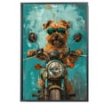 thumbnail image 2 of Border Terrier Dog Poster Riding A Motorcycle - Border Terrier Dog Canvas Wall Art For Bedroom Decor - Funny Bathroom Wall Art - Sister Gifts, 2 of 6
