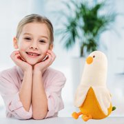 Banana Duck Plush Toy Cute Plushie Hugging Plush Pillow Duck Stuffed Animal for Girls and Boys 11.8 in