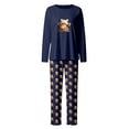 thumbnail image 4 of Bibifish Womens Pajama Set Home Comfort Animal Print Lapel Collar Short Sleeve Tops With Long Pants Elastic Waist Two Piece Sleepwear Set, 4 of 4