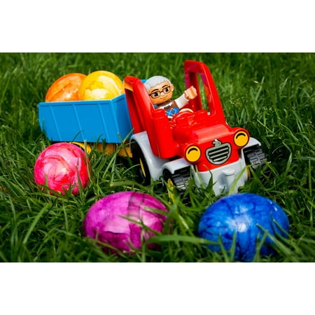 Canvas Print Lego Easter Egg Egg Easter Harvest Duplo Tractor