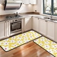 thumbnail image 3 of Kitchen Rugs Sets Of 2,Yellow Daisy Flower Red Centers Pattern Anti Fatigue Kitchen Mat Rugs Non Slip Washable,Decorative Kitchen Floor Mats for Kitchen,Sink,Laundry,17"x47"+17"x47", 3 of 5