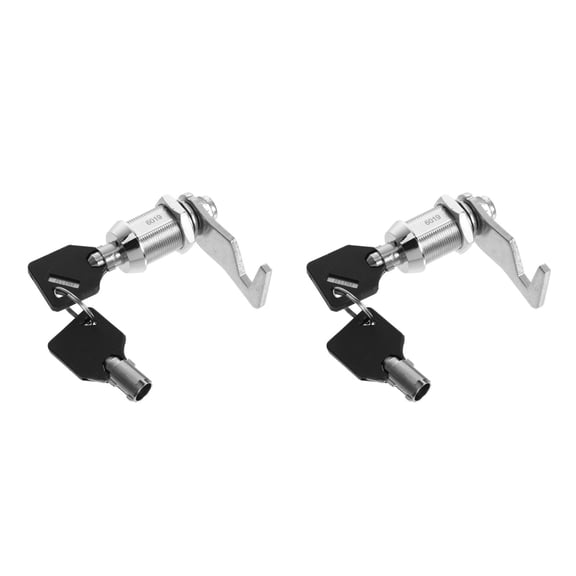 Hemoton 2pcs Replacement Cam Locks Secure Your Tool Box Rv Hatch Mailbox Cylinder Lock With Key For Cabinets And Storage Units Furniture Locks