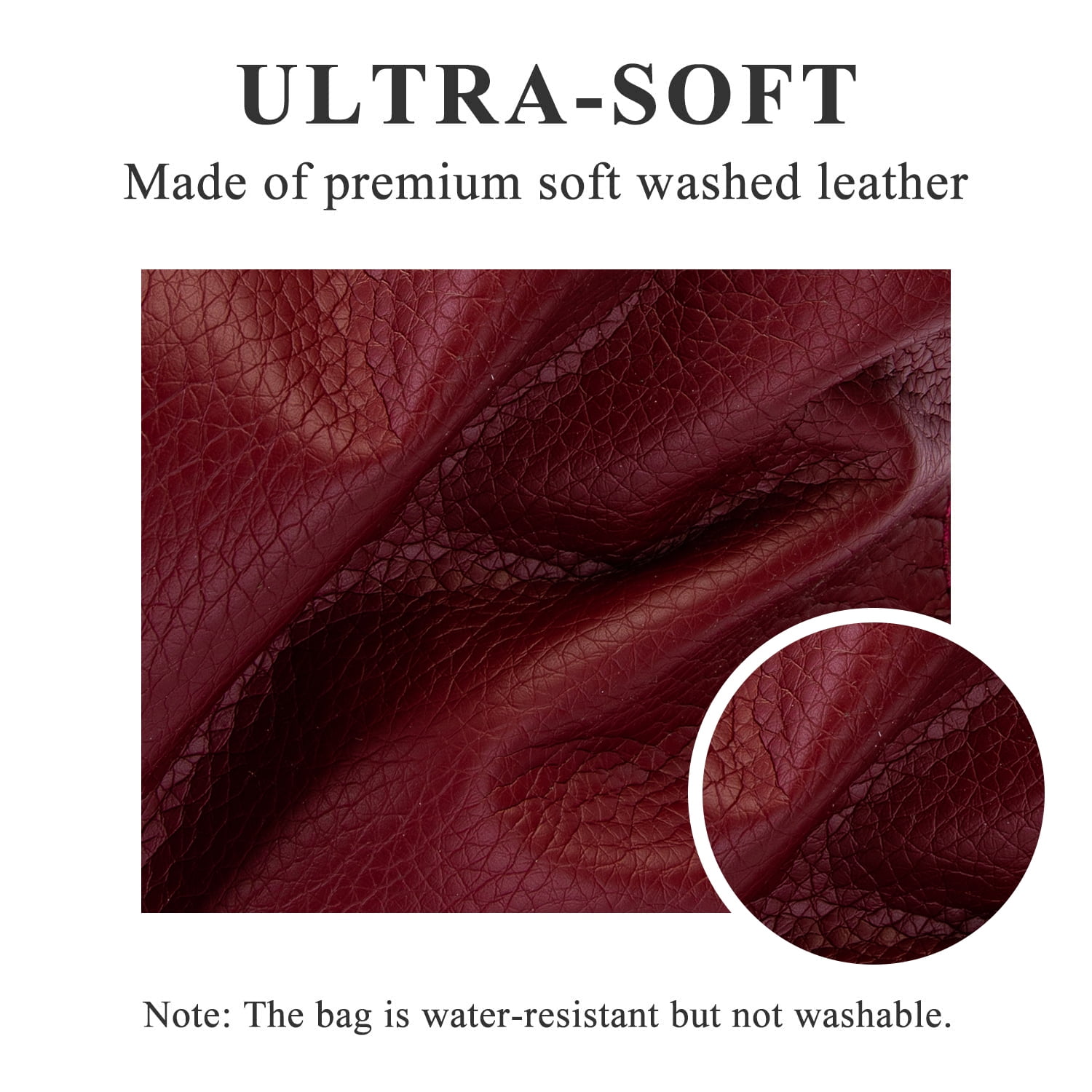 Montana West Crossbody Bag for Women Soft Washed Leather Multi Pocket Shoulder Purses, Burgundy