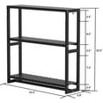 thumbnail image 5 of Bathroom Storage Shelves Organizer Adjustable 3 Tiers, Over The Toilet Storage Floating Shelves for Wall Mounted with Hanging Rod (Black Big), 5 of 6
