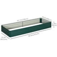 thumbnail image 3 of Outsunny 95" x 36" x 12" Galvanized Raised Garden Bed for Flowers, Green, 3 of 10