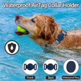 thumbnail image 3 of Waterproof Airtag Dog Collar Holder Compatible with Apple AirTag, Silicone Waterproof Air Tag Case for Dog Collar, Anti-Lost AirTag Holder for Pet Cat Dog GPS Tracker (Navy), 3 of 5