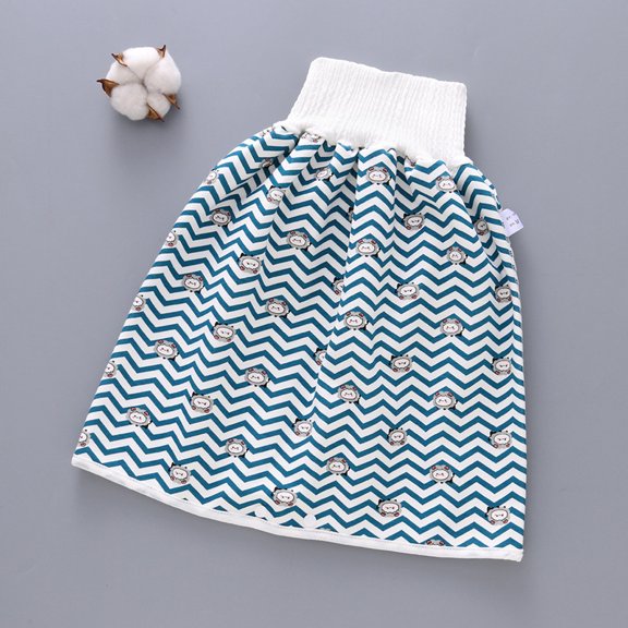 AURIGATE Tutu Skirt for Newborn Natural Washable Baby Diaper 3 Layers-Infant Cotton Diaper Cloth Skirt