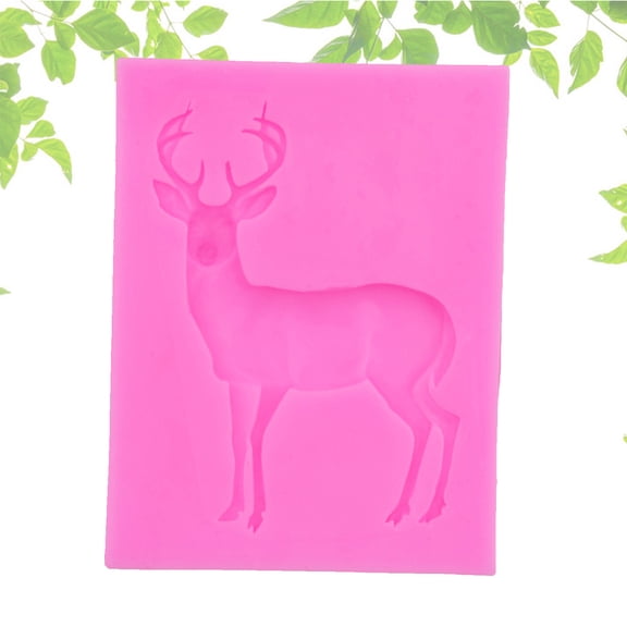 PAMINGONO Christmas Deer Silicone Mold Pink for Baking Fun and Creative