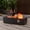 Black, variant on Vornel Grey 48" with Ice Bucket Rectangle Propane Outdoor Table,Gas Fire Pit with 50000 BTU
