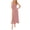 Watermelon Red, variant on Qiopertar Women Summer Sleeveless Slit Dress Casual Round Neck Camis Long Dress Mid Calf Length Solid Color Party Vacation Beach Travel, Pink L