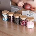 thumbnail image 3 of Glass Jars Set Upgrade Spice Jars With Wood Airtight Lids 6oz 12pcs Small Food Storage For Seasoning Containers, 3 of 5