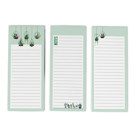 Inkdotpot Pack of 3 Magnetic Fridge To-Do List Notepads- Magnetic Memo Pads For Refrigerator-(50 Sheets Each)-4W