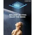 thumbnail image 3 of EVERSTEIN Thermostatic  LED Shower Faucet 12"Rain High Pressure Shower Head with 6 body Jets Matte Black, 3 of 5