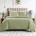 thumbnail image 3 of Superior Cotton Blend 600 Thread Count Duvet Cover Set, King/ California King, Sage, 3 of 5