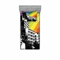 thumbnail image 2 of Ambesonne Colorful Fitted Sheet & Pillow Sham Set, Black White Cityscape, Full, Multicolor, 2 of 3