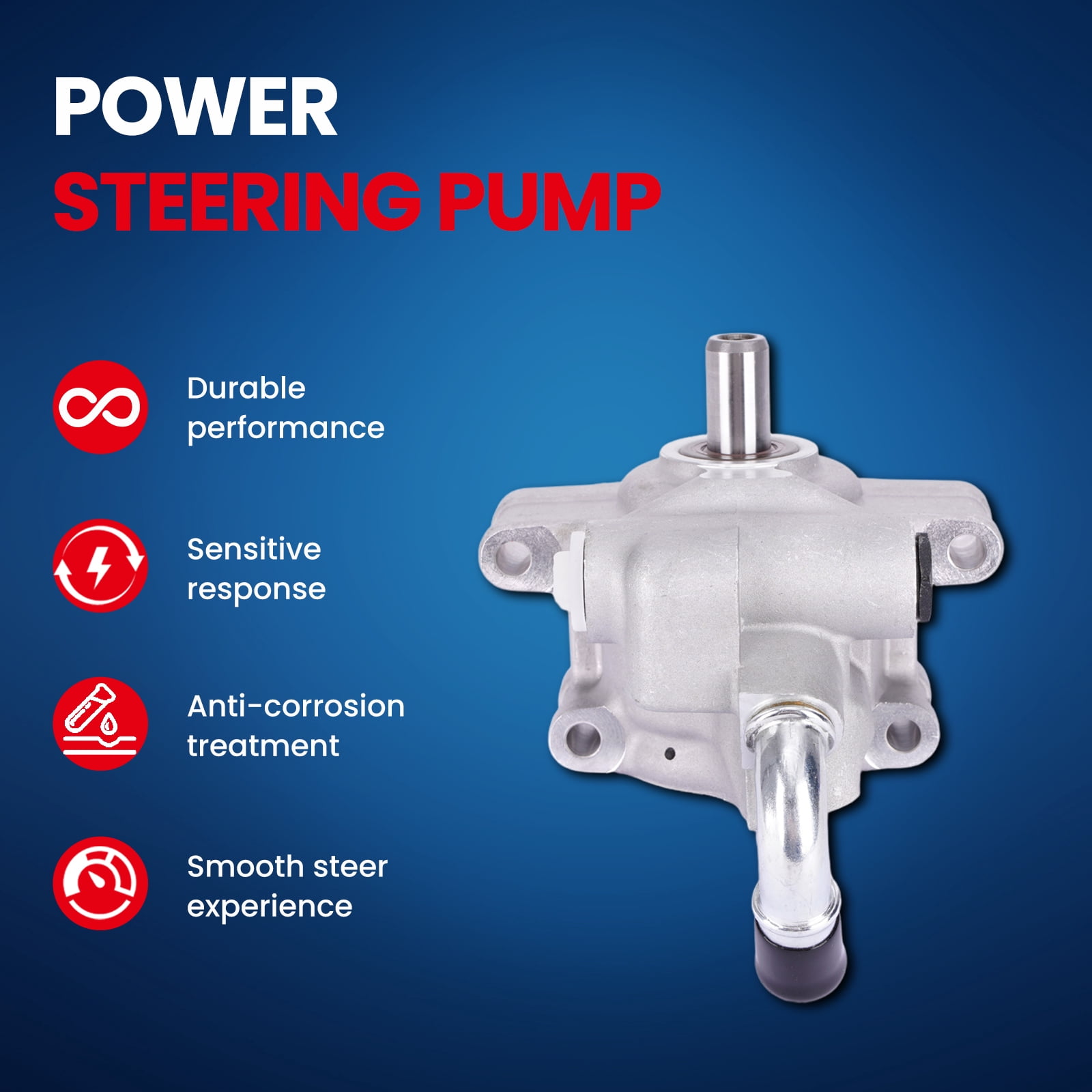 MOCA AUTOPARTS Power Steering Pump Fit for 2005-2007 Ford F-250 F-350 F-450 F-550 Super Duty 5.4L 6.0L 6.8L & 2004-2005 Ford Excursion 5.4L 6.0L 6.8L