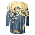 thumbnail image 6 of Trikvn Casual Long Sleeve Shirts for Women Striped Botanical Pattern Tops Crew Neck Loose Fit Pullover Blouses Lightweight Comfortable T-Shirts for Office Work, S-5XL, 6 of 6