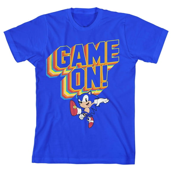 Sonic the Hedgehog en Jeu! T-Shirt Graphique Bleu Royal pour Jeunes - TP