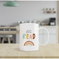 thumbnail image 2 of Let''s Read Boho Rainbow Ceramic Mug-11oz Coffee Milk Tea Mug Cup with Handle,Gifts for Book Lovers Reading Lovers Boys Girls Kids,, 2 of 5