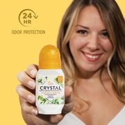 Crystal Body Mineral-Enriched Roll-On, Unisex, Chamomile & Green Tea, 2.25 fl oz