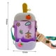 thumbnail image 3 of Botella de bebida con forma de helado de taza de agua con pajita de dibujos animados de 400 ml a prueba de fugas (púrpura), 3 of 6